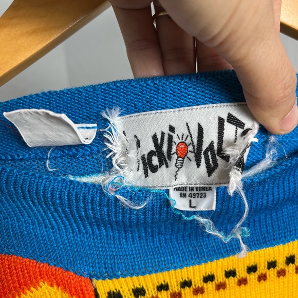 Vintage Vicki Volts Rainbow Chevron Flower Dress - Picture 4 of 16